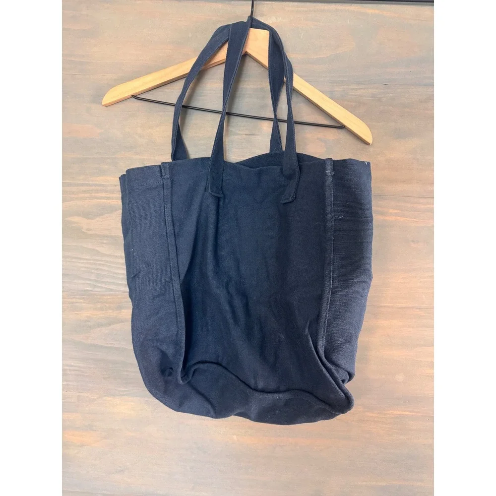 econscious EC8015 Hemp Market Tote Navy Blue Organic Cotton Blend Bag